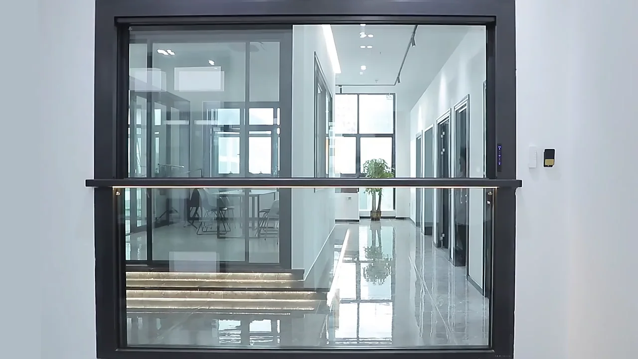 Hurricane Impact Aluminum Vertical Sliding Windows Electric Single Hung