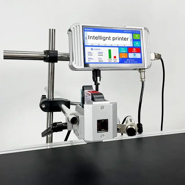 Automatic Printer Continuous Expiry Date TIJ 127 Printing Machine Batch Coding TIJ Inkjet Printer with Conveyor Provided PLC