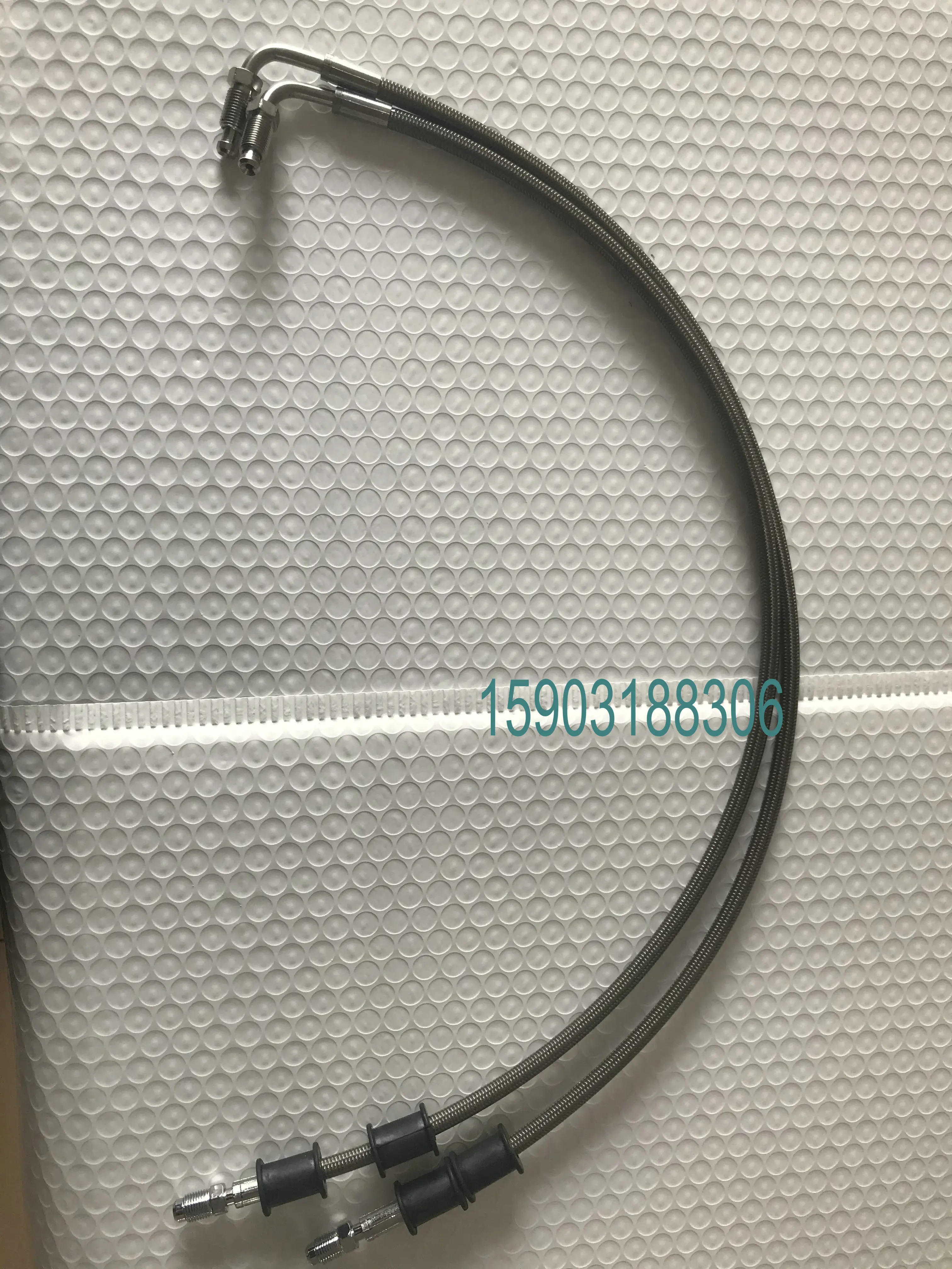 12 Inch -3AN Stainless PTFE Braided Brake Hose – Straight To 90°, Turbo/NOS Use