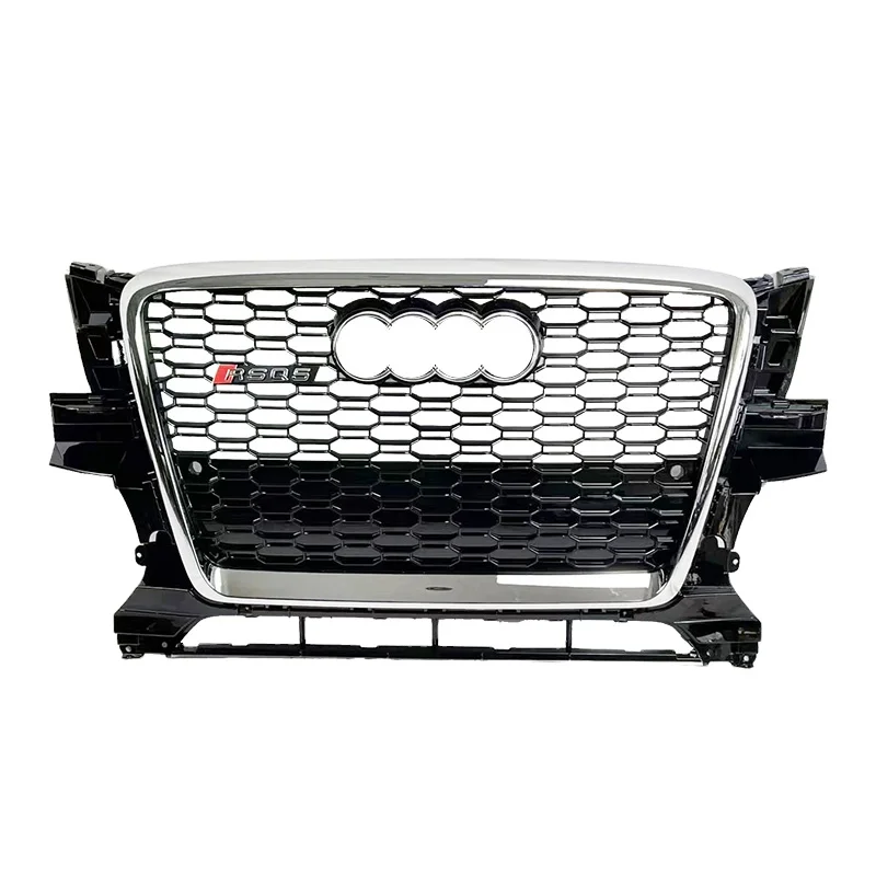 For Audi Q5 Change to RSQ5 SQ5 Front Bumper Grille Ready to Ship Black High Quality Mesh Facelift 2009 2010 2011 2012