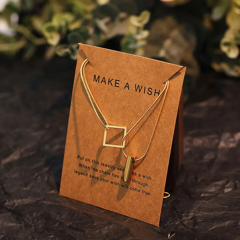Wholesale Do Not Fade Color Titanium Steel Necklace New Fashion Gift 18k Gold Plated Stainless Steel Women Necklace Jewelry