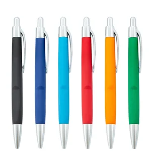 Wholesale Customizable Logo Ballpoint Pen for Student Stationery Press-Action Plastic Sports Pen Promotional Advertising Gift