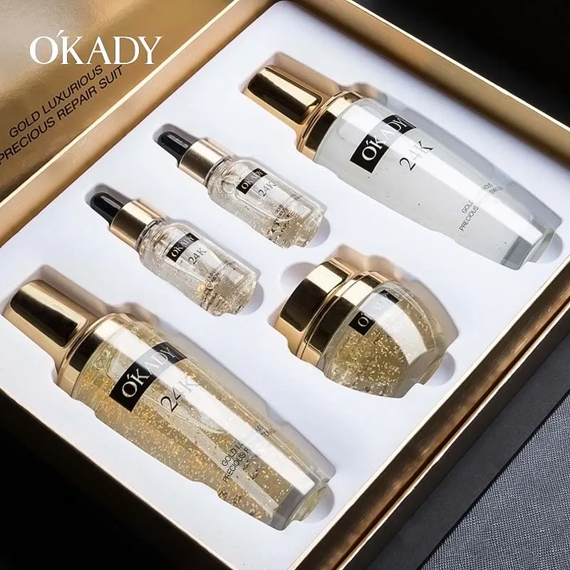 Kit de soin de la peau réparateur à l'acide hyaluronique et à la céramide  Okady, 5 pièces, emballage personnalisé en usine, unisexe, adultes, soin  quotidien du visage, blanchiment| Alibaba.com