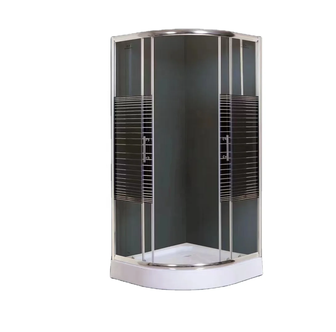 VidaXL ESG Safety Glass Shower Enclosure - 45.7"W X 55.1"H, Black Aluminum Frame, Transparent Glass