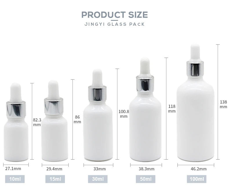 Empty 5ml 10ml 15ml 30ml 50ml 100ml Recyclable Essential Oil Din 18 Glass Pipette Dropper Bottle