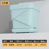Style A, light blue square-mouth design, 14cm, includes one base.