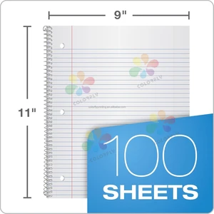 Good Quality Customized Cover  Popular Type and Designs A4  Manufactured Spiral Notebook for Students