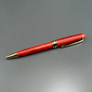 Office Promotional Gift High Quality ECO Friendly Customized Engrave Logo Luxury Rosewood Ball Pen