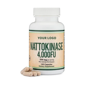 Nattokinase Supplement 4,000 FU, 120 Capsules (from Japanese Natto) Systemic Enzyme for Cardiovascular and Circulatory Support