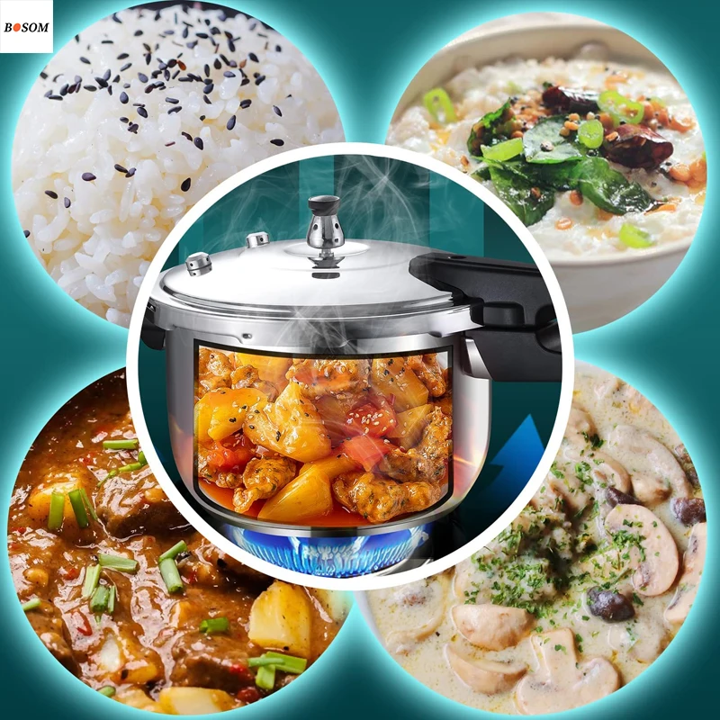Commercial super pressure cooker large capacity hotel restaurant household  big cooking pan autoclave gas use 28-44cm 11-50L - Price history & Review, AliExpress Seller - Mingshengxiang Store