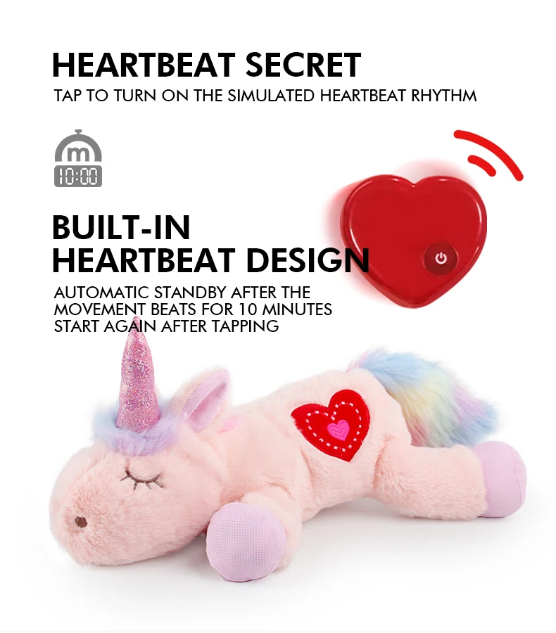 All For Paws Wholesales Interactive Dog Plush Toy Pet Heart Beat Toy