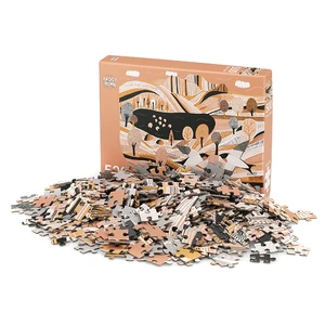 High Quality Custom Logo Cartoon Kitten 500 Pieces Personalised Jigsaw Puzzles for Kids