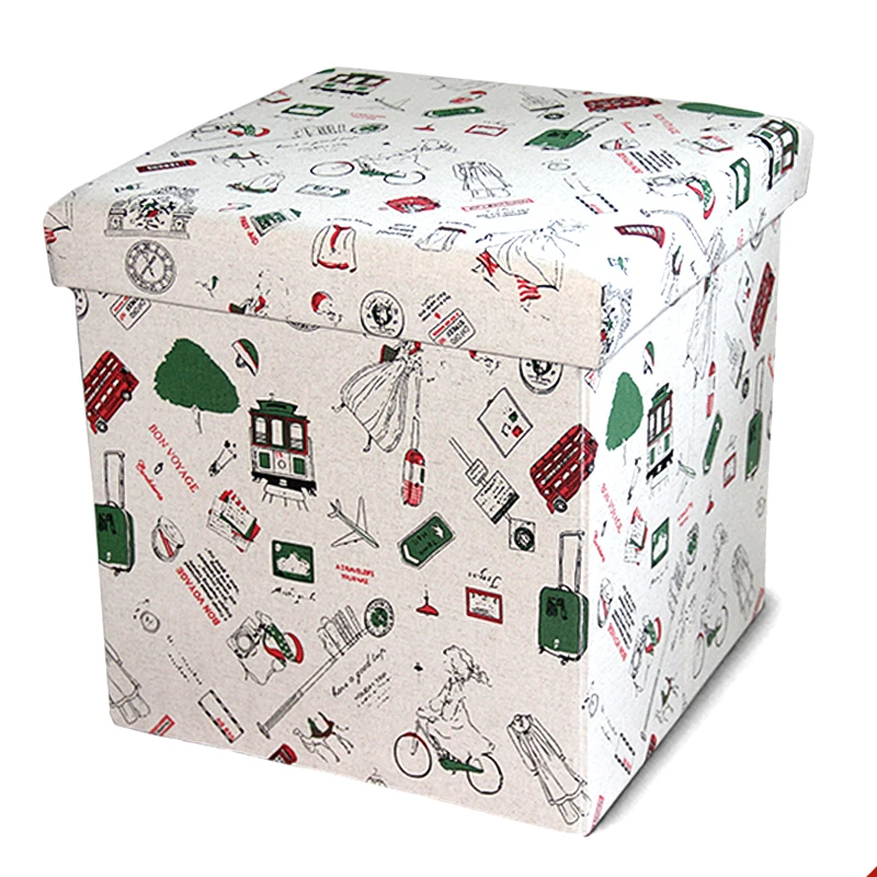 HStex Bedroom Furniture 2020 Clothes Storage Sit Box Fabric Chair Child Cube Animal Customize Ottoman