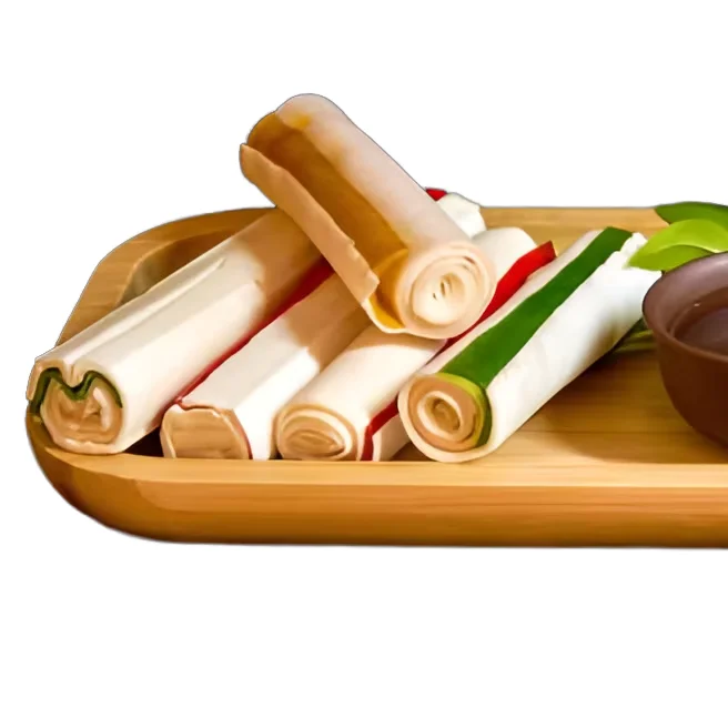 Pet Rawhide Product Snacks Natural High Quality Durable Pressed With Color Strip Teeth Cleaning Nutrient Rich Multi Size
