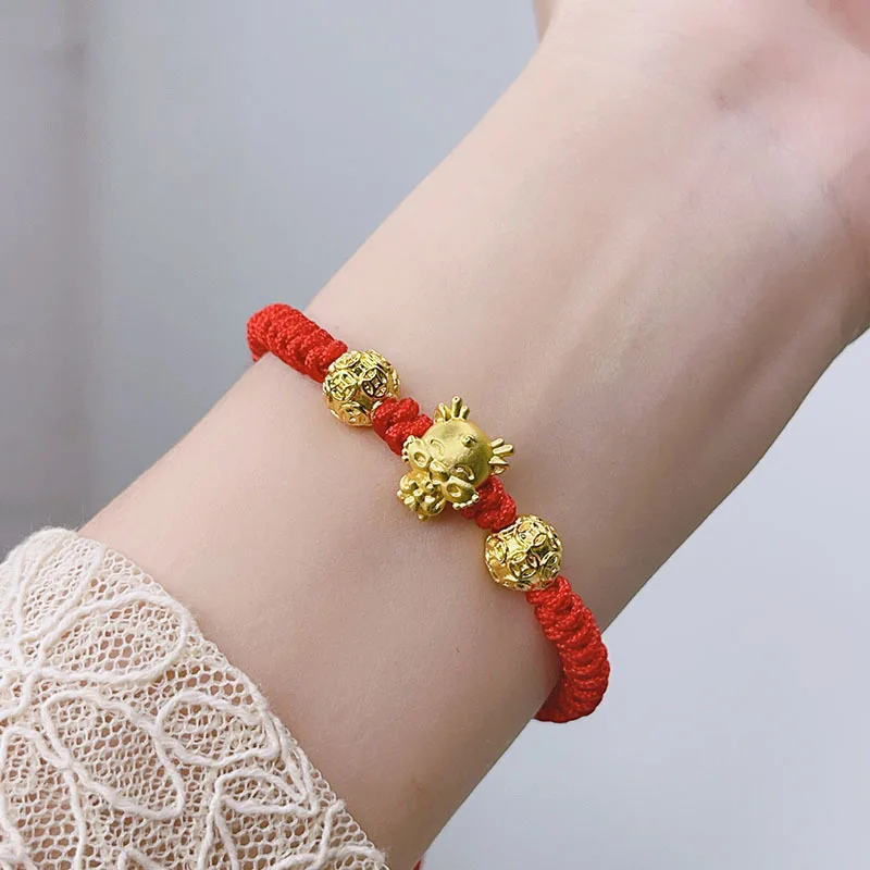 Handmade Red Cord Protection Bracelet, Adjustable