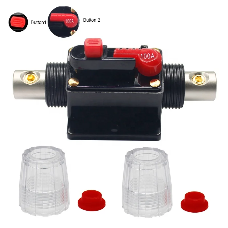 Interruttore Hamei Per Alta Corrente Interruttore Di Linea DC 12V/24V 150A - Per Impianti Audio Auto, Energia Solare, Portafusibile Alimentatore 12 V 20 A