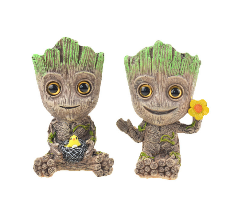 
Игрушка «стражи Галактики Грут», ручная работа, цветочный горшок 
