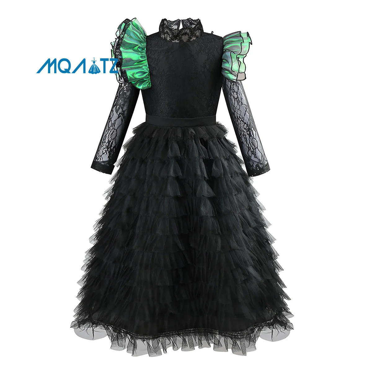 MQATZ Popular Magic Bad Witch Cosplay Black Lace Dress Festival Party Dress  AMFHNW02