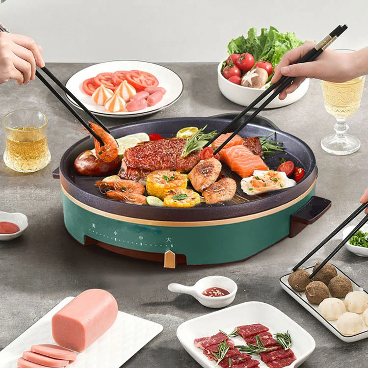 Smokeless Indoor BBQ Grill Multi-Function Electric Skillet