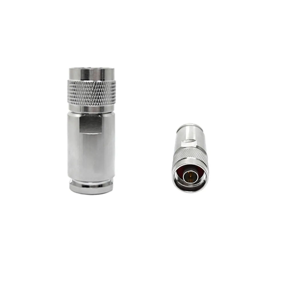 Brass Low Loss RF Connectors N Type Male Plug Clamp for LMR500 10DFB Cable RF Coax Coaxial Factory Supply