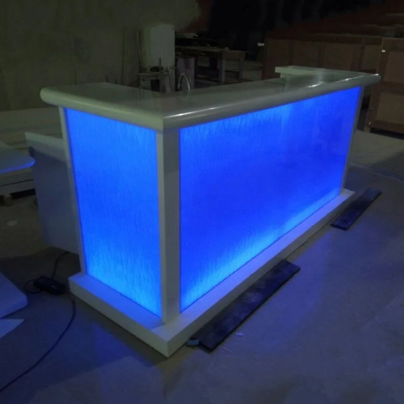 Led Home Bar Counter Design Green Light Fancy Bar Counter for Nightclub