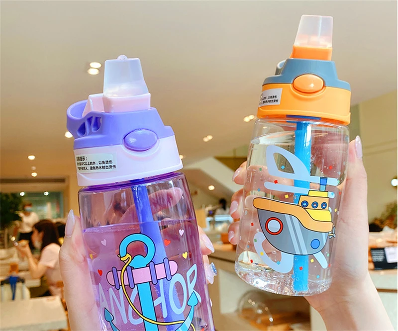 Kids Water Sippy Cup Cartoon Animal Baby Feeding Cups with Straws Leakproof  Water Bottles Outdoor Portable Children's Cups