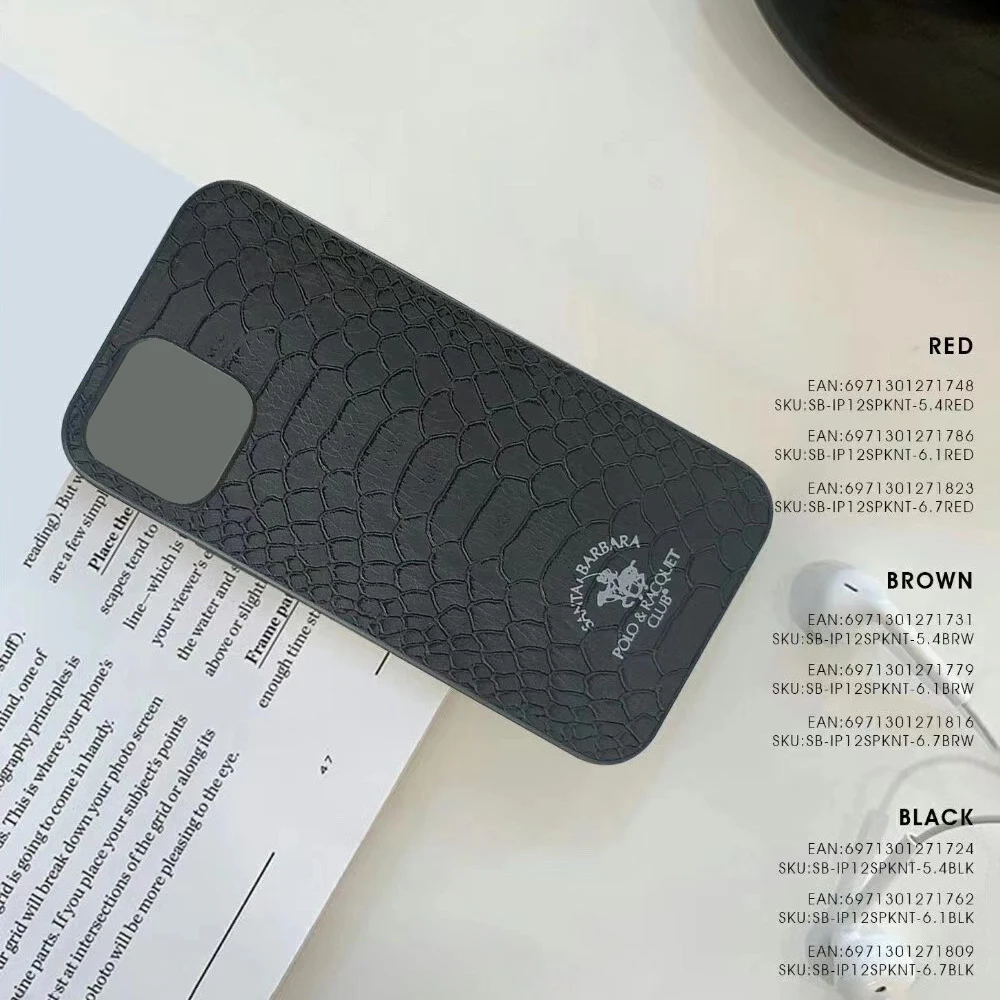 POLO Knight for iPhone 13 Pro Max Case for Crocodile and Snake Texture PU Leather Mobile Phone Cover