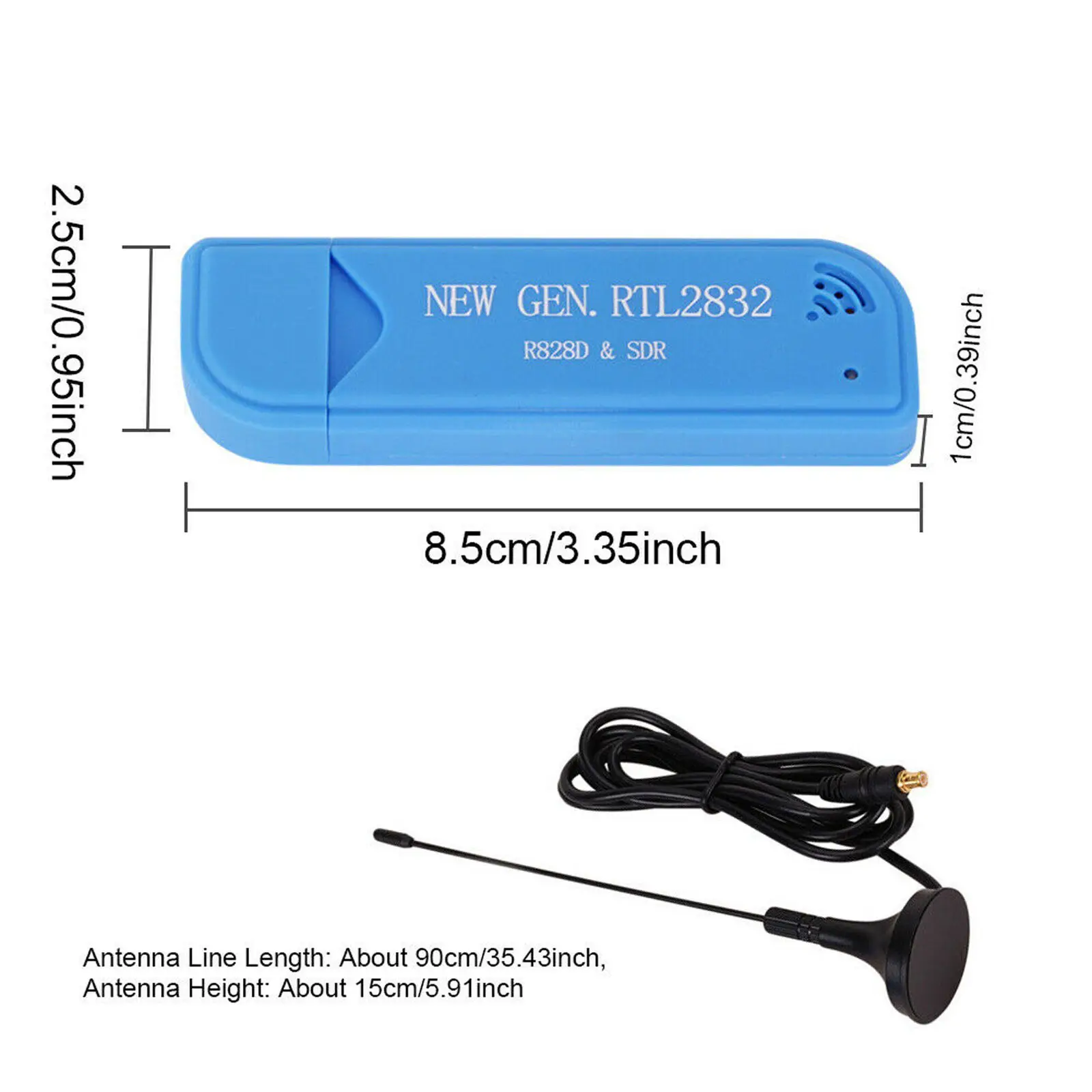 Sintonizador USB RTL2832U DVB-T/FM/SDR – Receptor De TV Digital Con Grabación En Tiempo Real Y Mando A Distancia