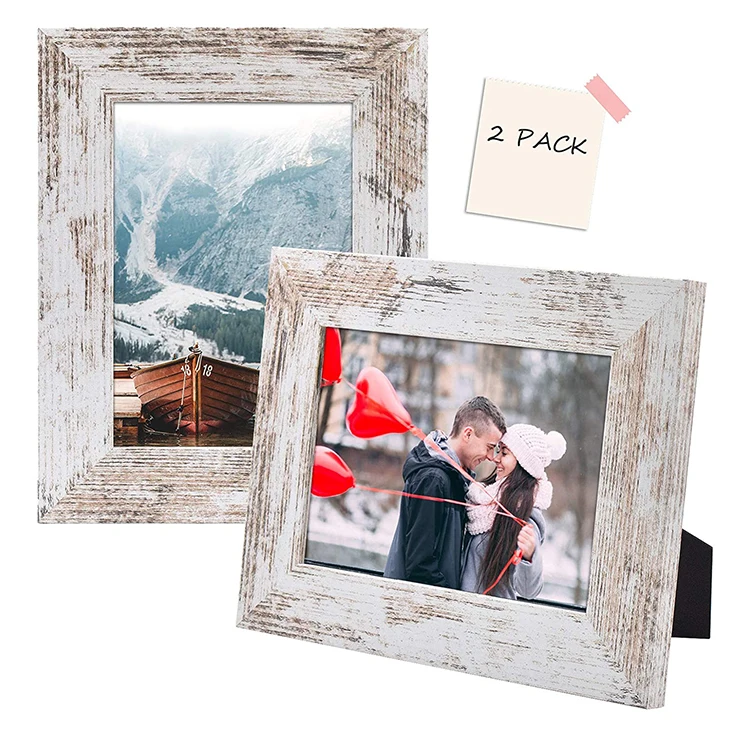 Производитель, поставщик, деревенская потертая белая деревянная фоторамка, настенная настольная стойка, фоторамки