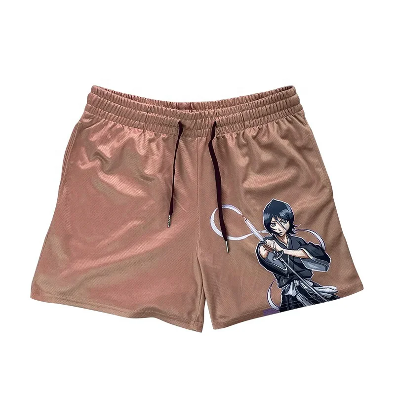 Anime Shorts Men Women BLEACH Rukia 3D Printed Casual Gym Shorts