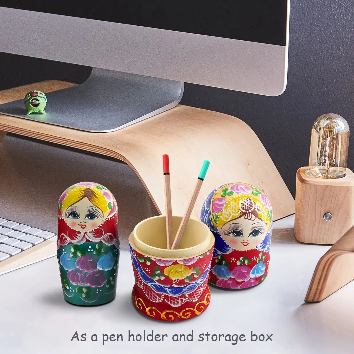 Детские развивающие игрушки русские гнездовые куклы рождественские подарки на день рождения деревянный набор для укладки 5 шт. кукла