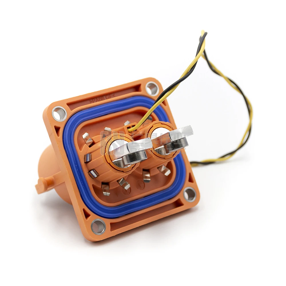 HVIL Cable 2 Pos IP67 Straight Plastic 120A 150A 200A Plug and Busbar Lug Socket for Electric Vehicle