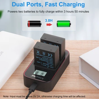 KingMa 1600mAh BLH-1 Reliable Rechargeable BLH1 Battery Packs and LCD Charger Kit for Olympus product image