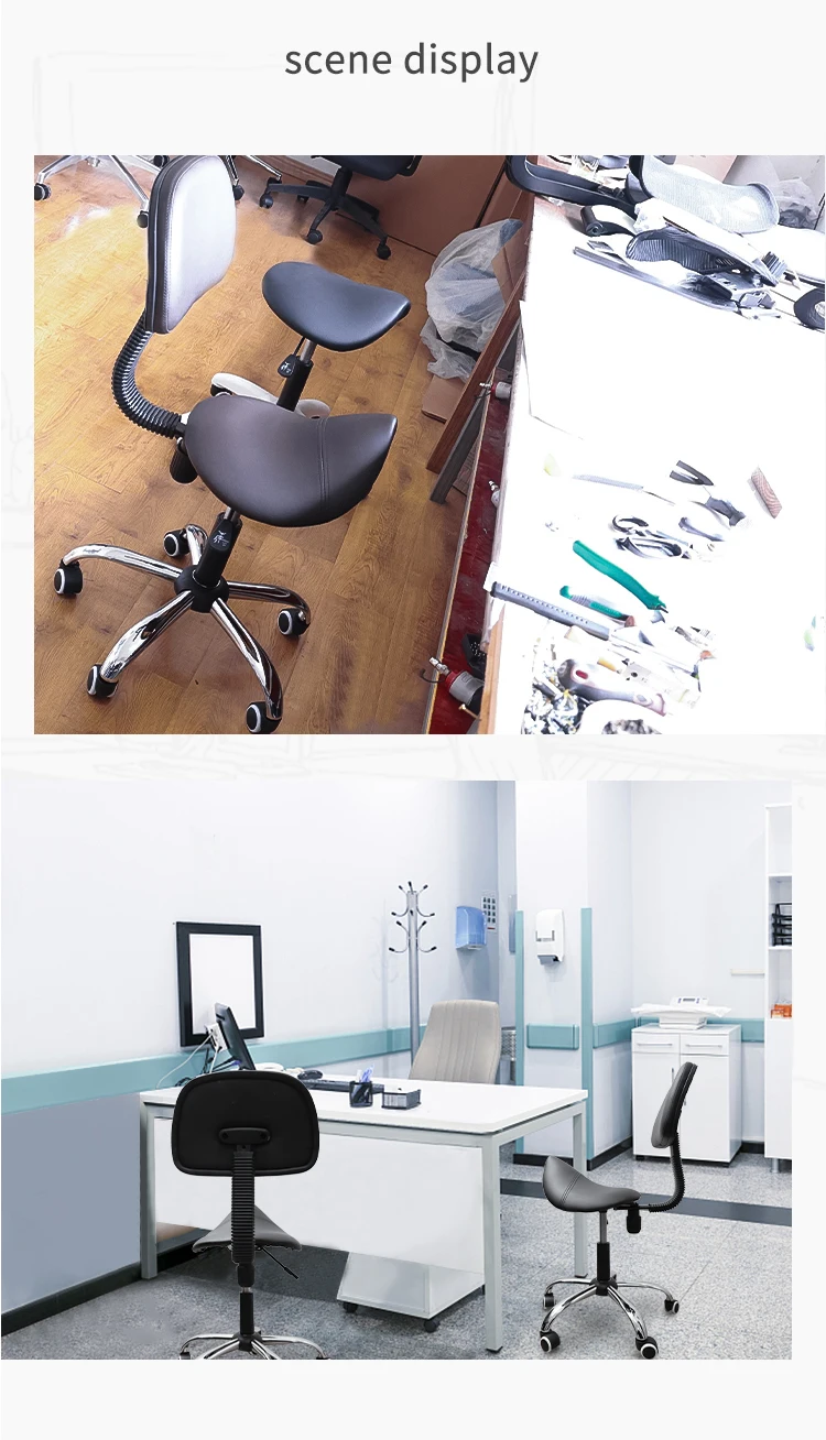 Hydraulic Height Adjustable Pneumatic Rolling Saddle Stool Artist Work