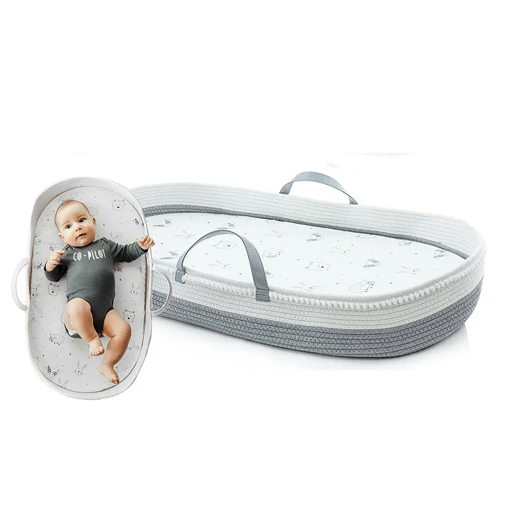 Baby Stroller Foldable Sleeping Basket with Cotton Rope