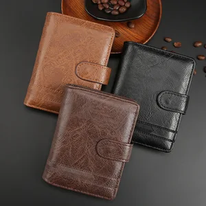 Sac Tendance 2026 Men's Short Wallet Business Retro Style Coin Purse PU Leather Bag Hot Selling