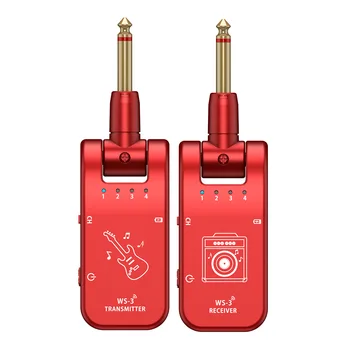Wireless audio transmitter and receiver, electric guitar, piano, blow pipe, stand drum, electronic instrument transceiver