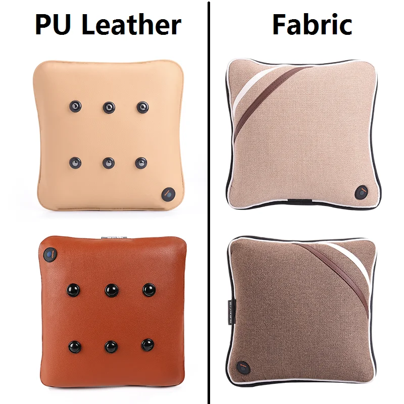 Rechargeable Auto Vibrating Massage Pillow Wireless Electric Cushion with  USB Cable for Travelling