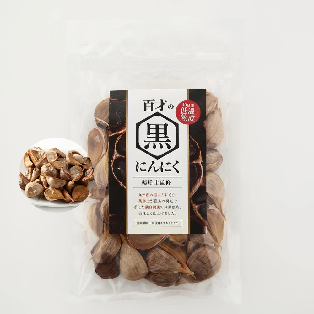 Japanese Kyushu Organic 100  year old black dehydrated black garlic wholesale