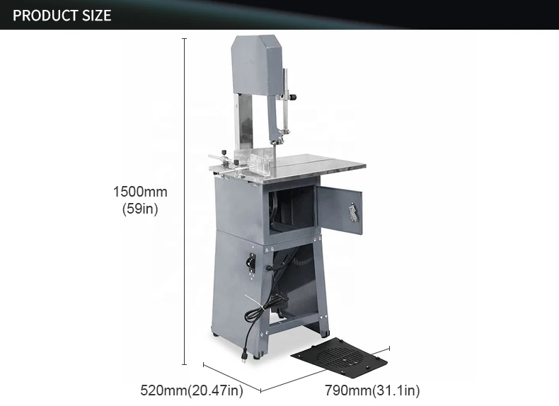 product bs 250 550w blue african bone sawing machine saw bone ground meat sausage filling 3 in 1 machine powerful-3