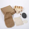 Set de yute con forma de corazón, 4 piezas, termorretráctil, sin caja.