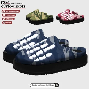 Customized Autumn and Winter Warm Trendy Cotton Shoes Designer Customized logo Outdoor Men's Casual Cotton slippers