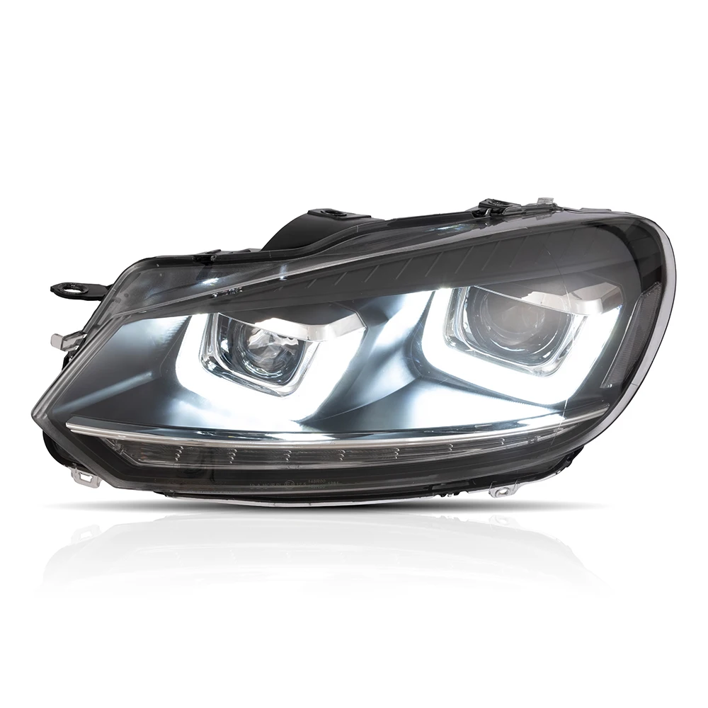 Upgrade to Angel eyes Lens Style Head Light Wholesales headlamp led 2010-2014 headlight For Volkswagen Golf 6 factory