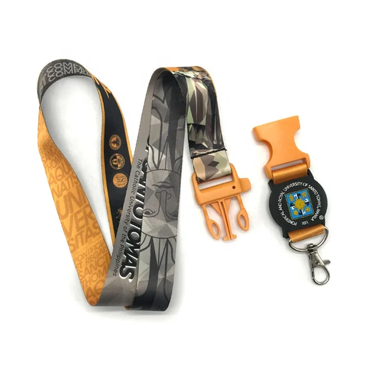 Trade Assurance Keychain Holder Safety Polyester Neck Straps Lanyard Multi-Color Sublimation Silk Screen Printing for Phone Key