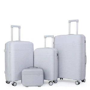 Luxury Ultra-Lightweight PP Trolley Luggage Durable and Waterproof Carry-On Bag for Business and Leisure Use Simple Style