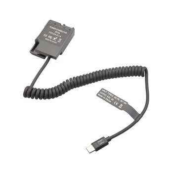 USB-C Type C DSLR EN-EL14 Camera Dummy Battery Charger Power Supply Spring Cable for nikon D3300 D3400 D3200 D3100 D5300