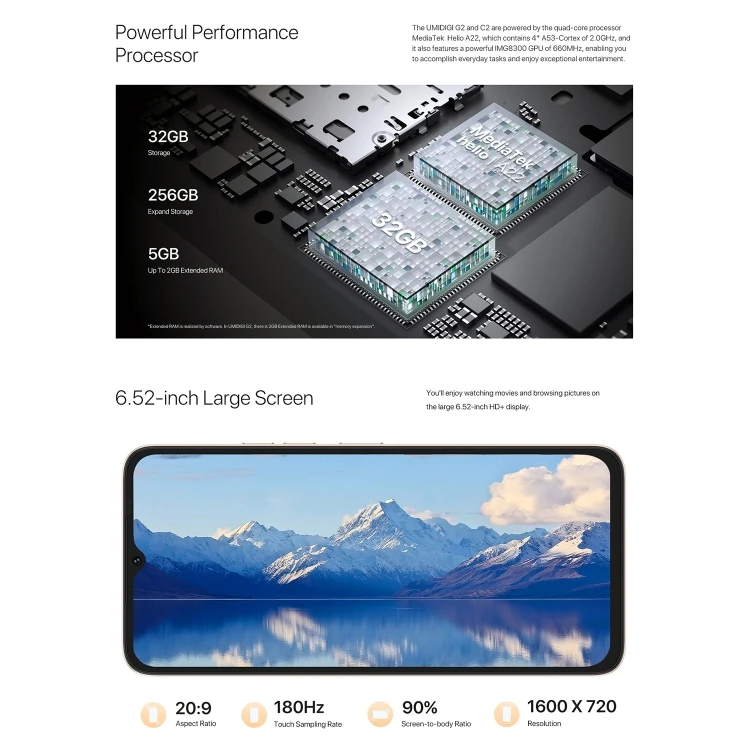 2023 UMIDIGI C2 - Affordable 3GB+32GB Smartphone with 5150mah Battery