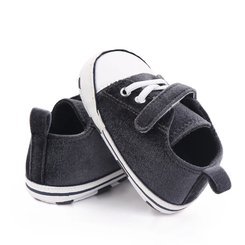 New Arrival Star Dot Canvas Baby Sneakers Shoes Lace up Walking Shoes Soft Sole Slip on House Slippers details