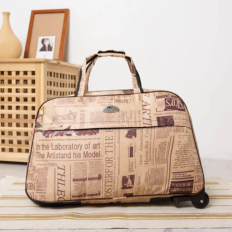 New Fashion Large Capacity Factory Price Custom Logo Waterproof Luggage Travel Outdoor Duffel Trolley Bag with Wheels