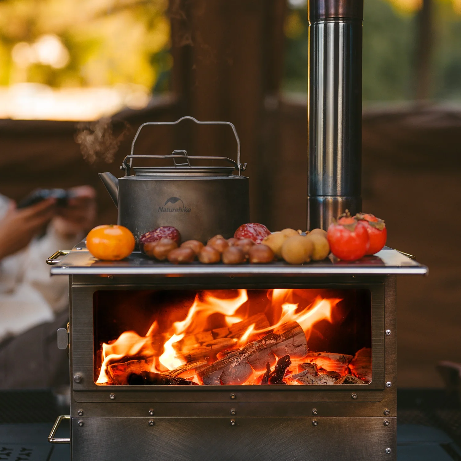 Naturehike Winter Outdoor Roasting Stove Folding Stove Portable Stainless  Steel Firewood Heating Stove